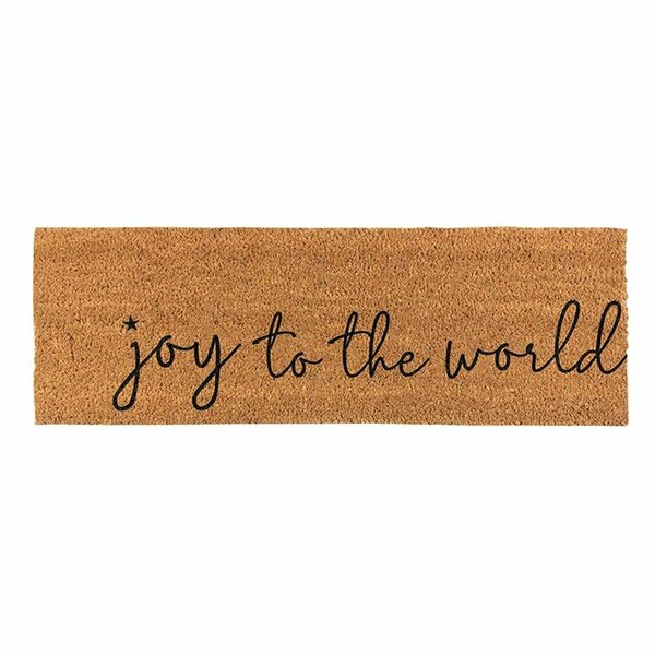 Wall-To-Wall 30 x 10 in. Santa Barbra Design Studio Coir Door Mat - Joy To The World WA3435166